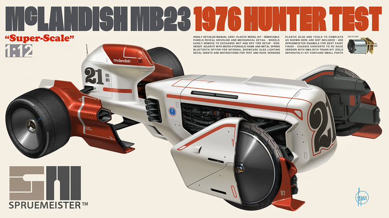 Illustration for article titled These Alternate-Universe Autonomous F1 Model Kits Are The Best Thing Ever